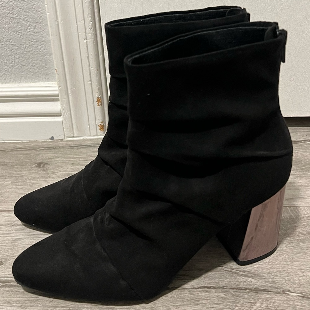 RARE Christian Siriano Mirror Heel Slouched Ankle Boot